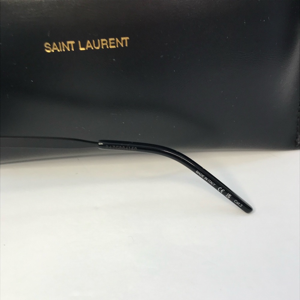 💯 - New Authentic Saint Laurent New Wave SL 1-B MASK Sunglasses Black - … - Picture 15 of 16